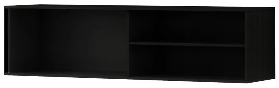 Comoda TV suspendata MEORATI 150x40 cm, negru/stejar artisan