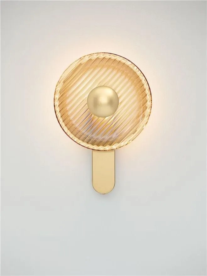 Aplica de perete moderna LED LAVINA auriu/ chihlimbar