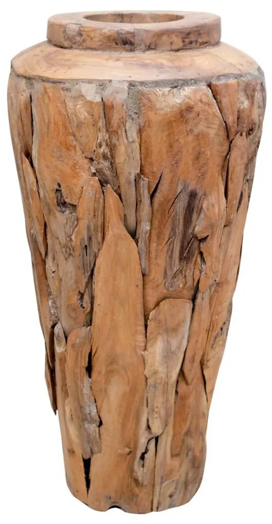 Vaza decorativa, 40 x 60 cm, lemn masiv de tec 40 x 60 cm