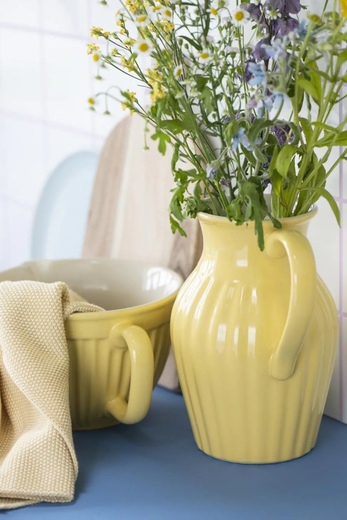Bol galben din ceramica pentru aluat MYNTE LEMONADE