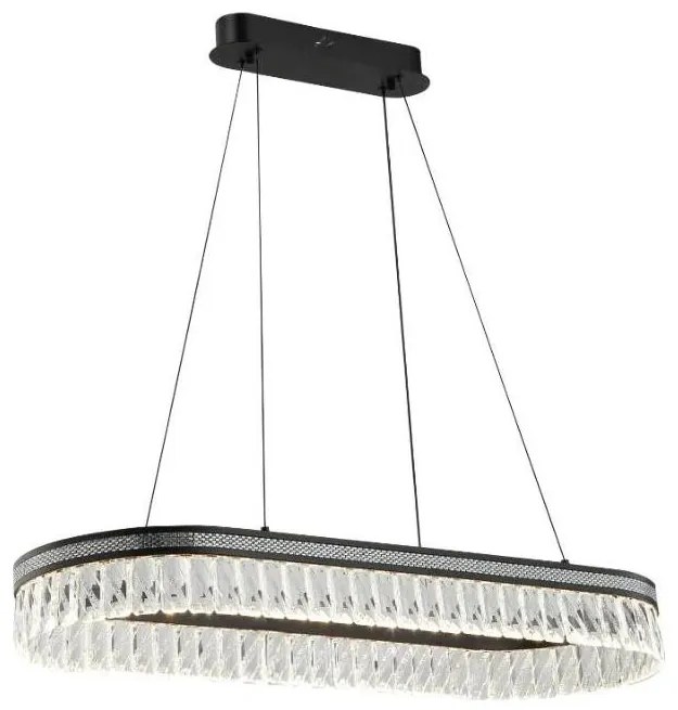 Candelabru din cristal cu LED reglabil, suspendat pe cablu THALIA LED/50W/230V 3000-6000K + telecomandă