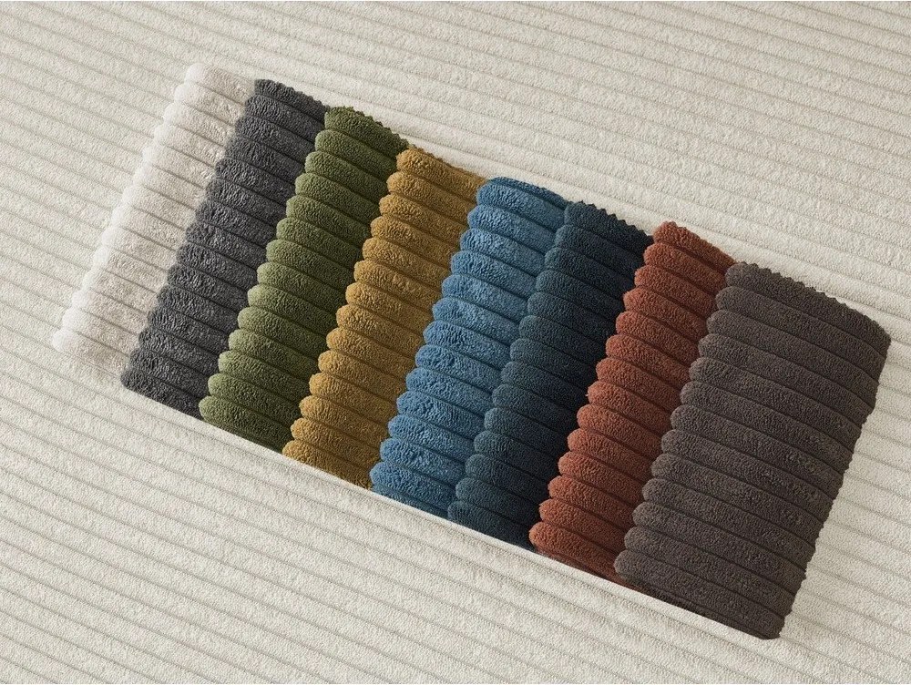 Canapea bej cu tapițerie din catifea reiată 170 cm Giorgia – Bobochic Paris