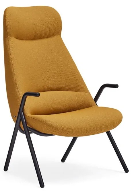 Fotoliu Teulat Dins, înălțime 114 cm, galben