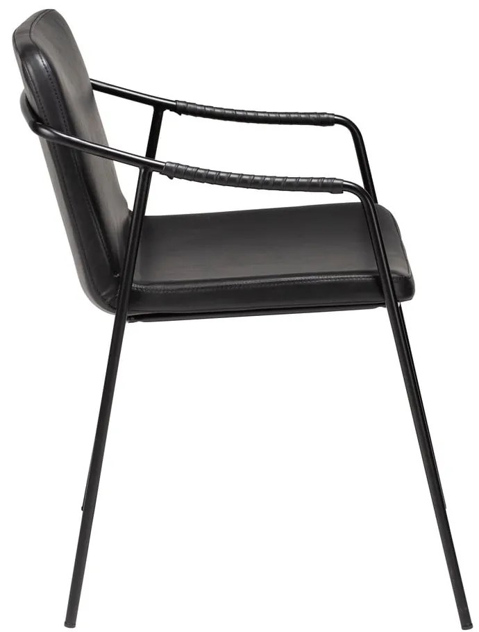 Scaun de dining din piele artificială DAN-FORM Denmark Boto, negru