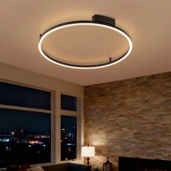 Brilagi - Corp de iluminat LED reglabil PORTOFINO LED/60W/230V Ø 80 cm negru + telecomandă
