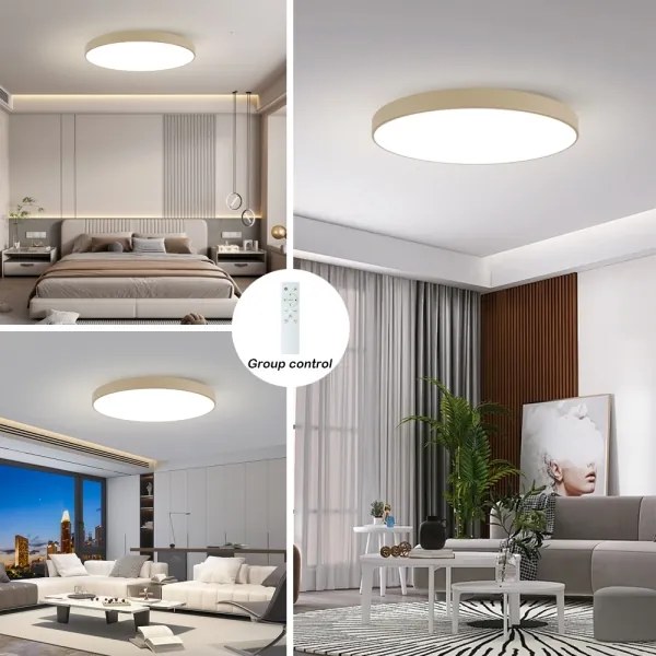 Brilagi-LED Lampă LED dimabilă POOL SMART, 128W, 230V, 100 cm, bej, Wi-Fi Tuya + telecomandă