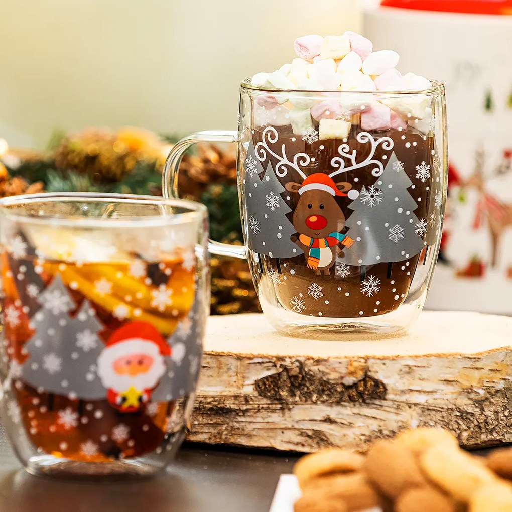 Pahare termo 4Home Mug Reindeer Hot&Cool 270ml,2 buc.