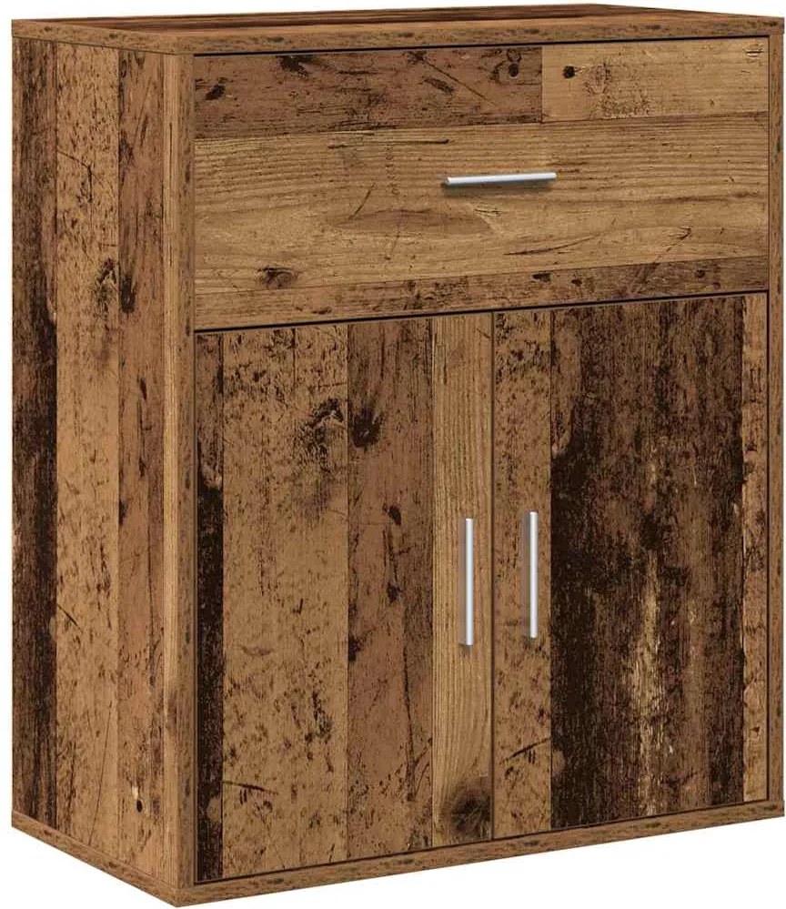 vidaXL Bufet cu sertar Lemn vechi 60 x 31 x 70 cm Lemn compozit