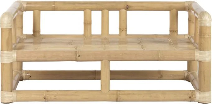 Set lounge exterior din bambus și rattan cu canapea, 2 fotolii și măsuță, „Bali”