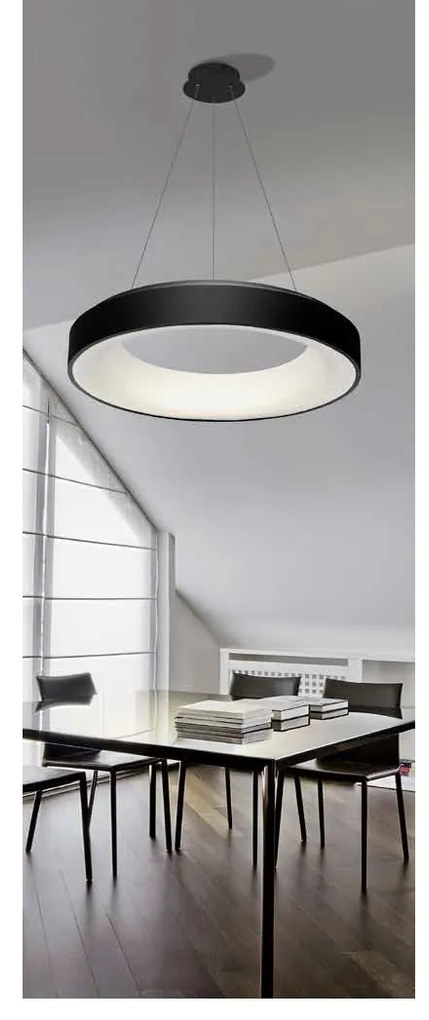 Lustra LED dimabila cu telecomanda SOVANA 55 gri
