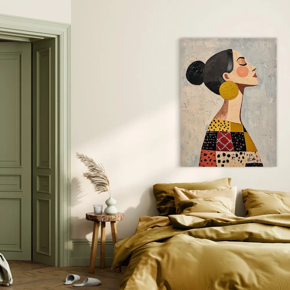 Tablou cu detalii pictate manual 70x100 cm Mae – Styler