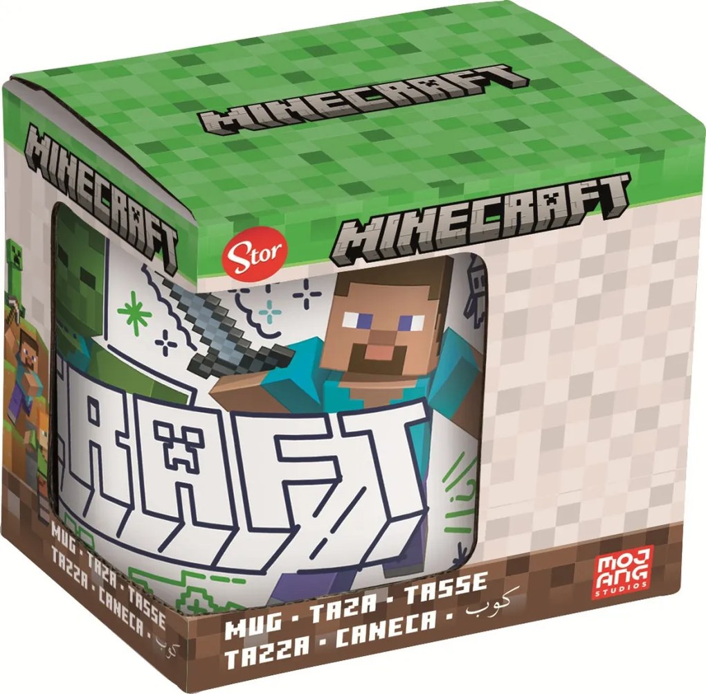 Minecraft Explore More cană de porțelan 235 ml (8 oz) în cutie de cadou