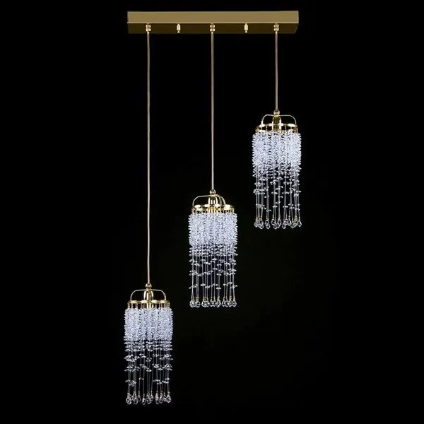 Lustra cu 3 pendule Cristal Bohemia Exclusive SMALL GAME RECTANGLE 01-03 CE