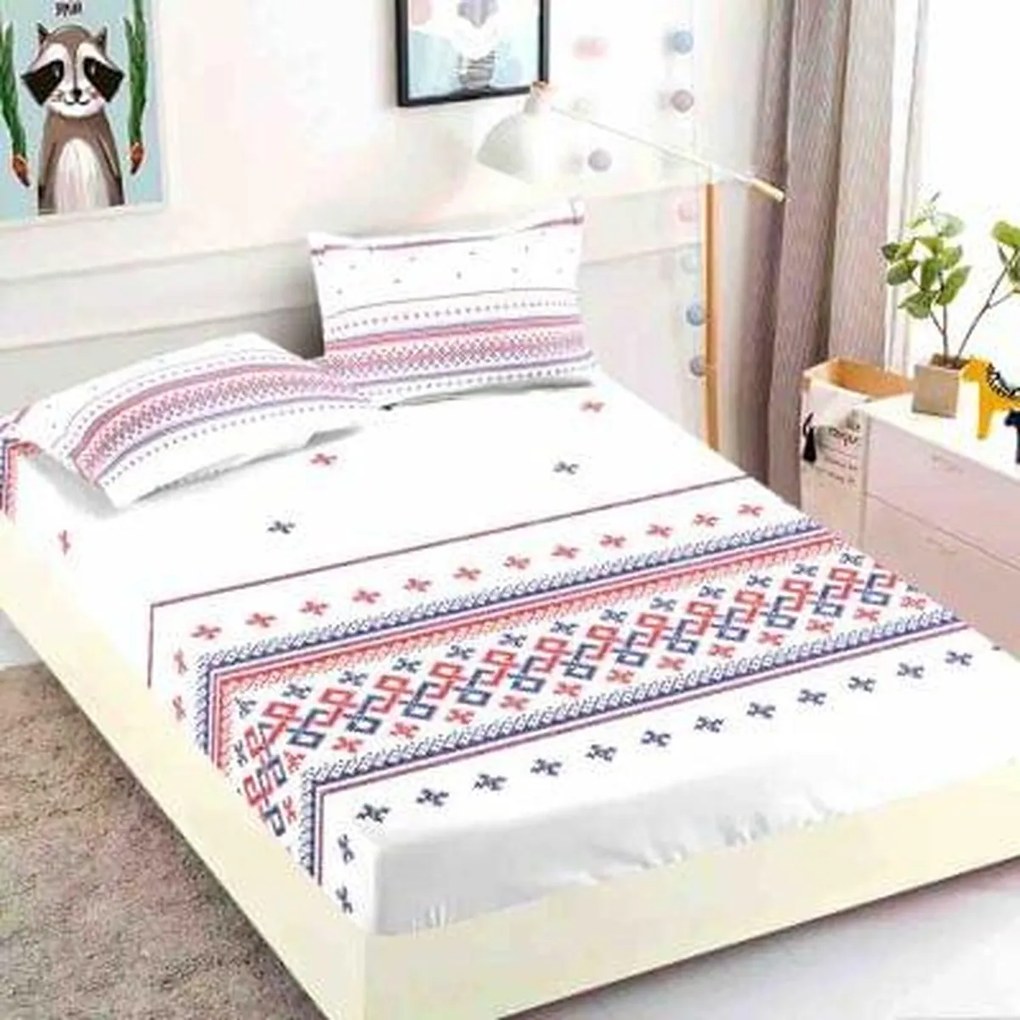 Husă protecție pat cu elastic, bumbac finet, 160 x 200 cm, 3 piese, HPP16