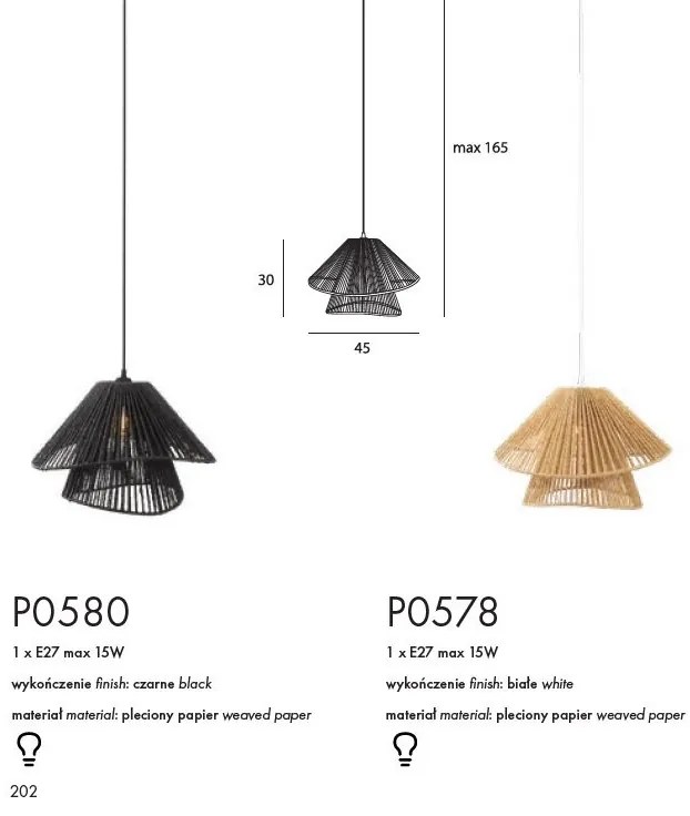 Lustra stil modern natural Amalfi II negru
