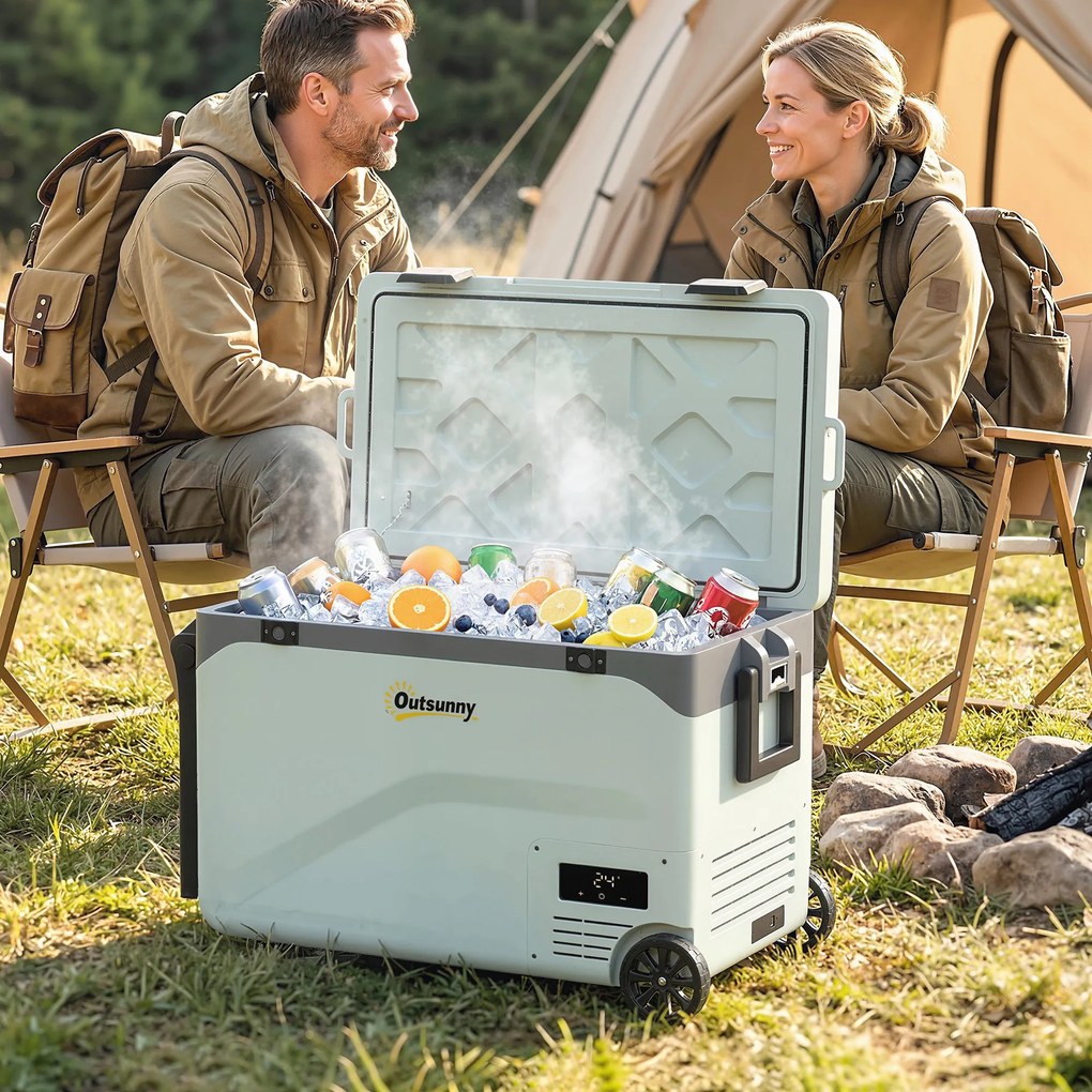 Outsunny Frigider Portabil 42,5L cu Compresor și Control prin Aplicație, -20℃ la 20℃ | Aosom Romania
