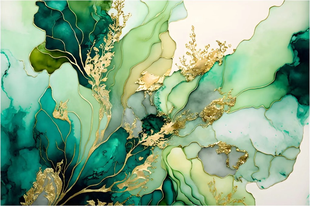 Tablou - Abstractizare verde (90x60 cm)