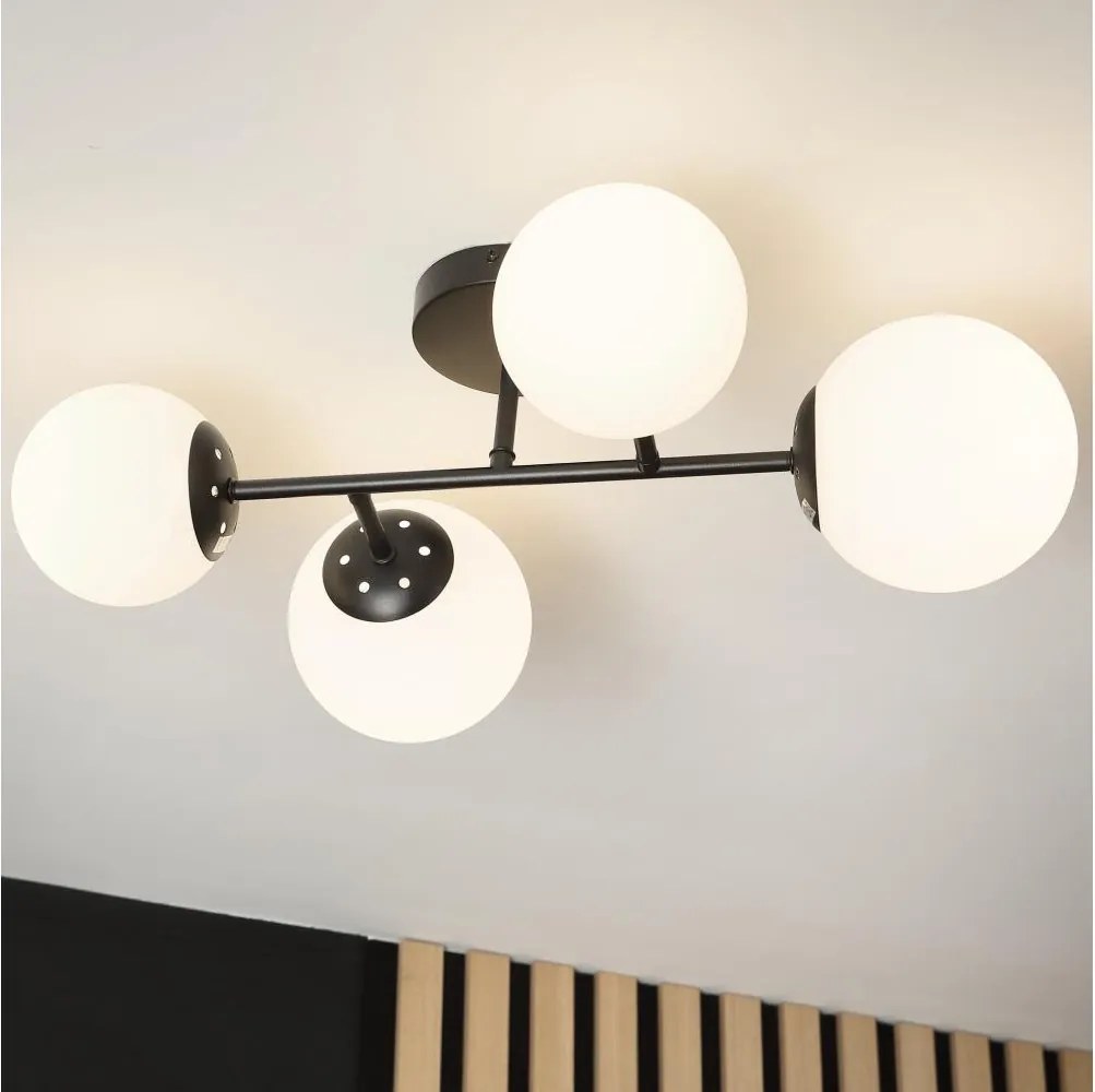 Brilagi - Lustră aplicată MALONY 4xE14/20W/230V neagră