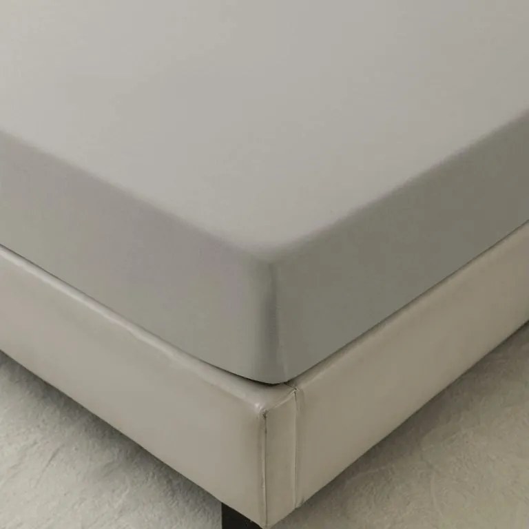 Cearsaf din microfibra MICROVELLE gri deschis 90x200 cm