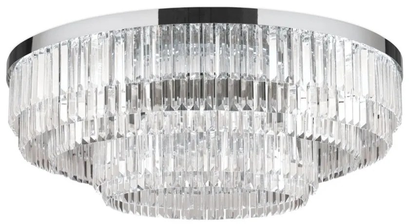 Lustra LED aplicata cristal design elegant lux PRISM D-95cm crom