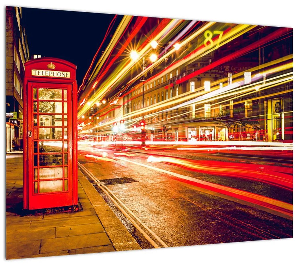 Tablou cu căsuța telefonică roșie din Londra (70x50 cm)