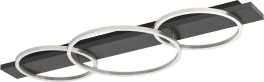 Eglo 33488 - Plafonieră LED BOYAL 2xLED/12W/230V + LED/12W neagră