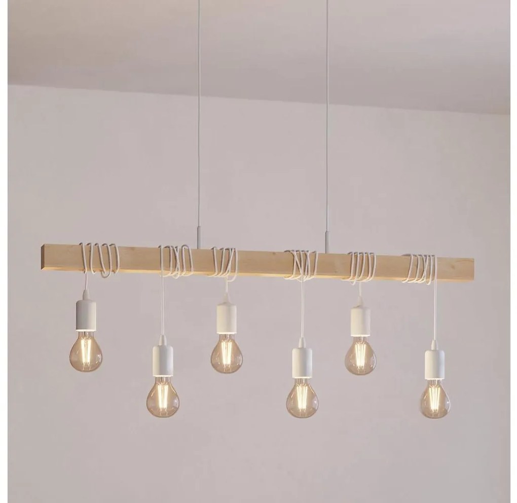 Eglo 43705 - Lustră suspendată pe cablu TOWNSHEND 6xE27/60W/230V