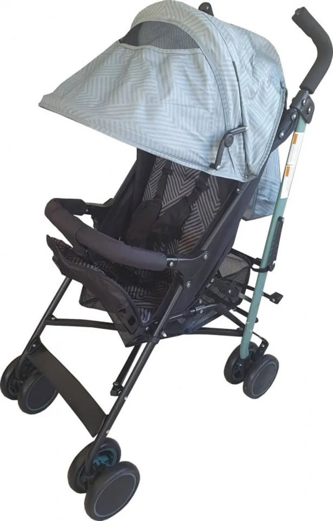 Carucior sport tip umbrela Baby Care™ PRO 803B, Spatar reglabil in 7 trepte, Pozitie somn, Amortizoare, Frana picior,Pliabil, Verde Turquoise Imprimeu