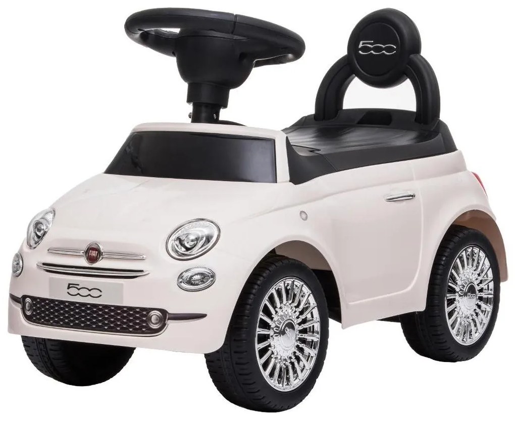 Bicicletă fără pedale Fiat 500 crem