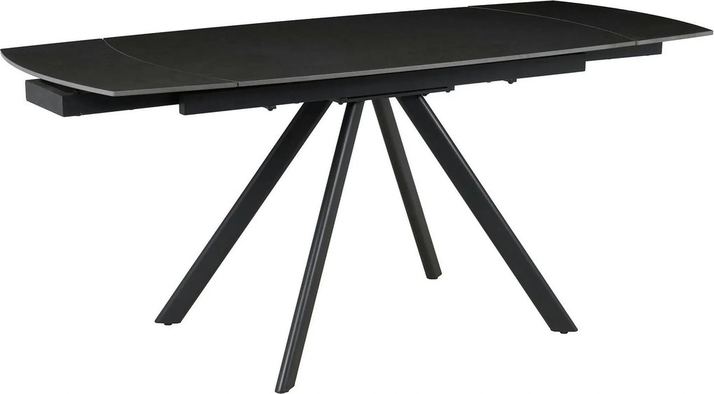 Masa extensibila URSA, negru cu efect de marmura, ceramica/metal, 125/