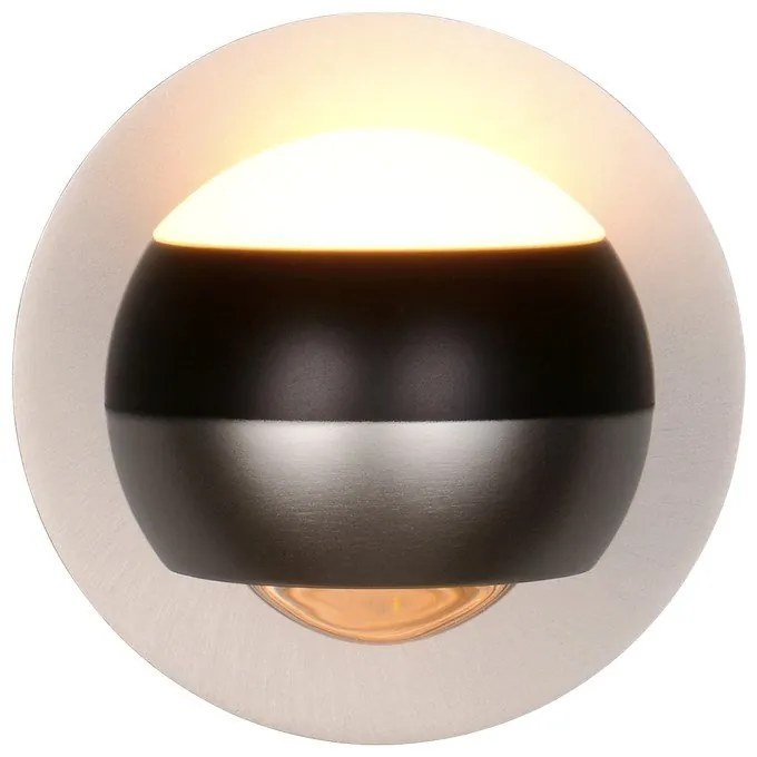 Aplică de perete neagră-argintie LED Orbit – Trio Select