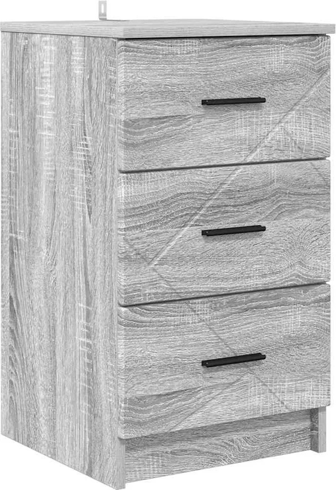vidaXL Dulap de noapte sonoma gri 38 x 38 x 66 cm Lemn compozit