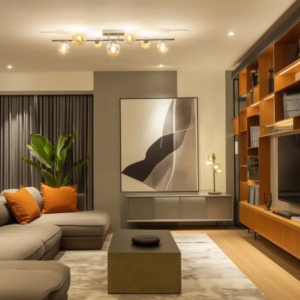 Lustră LED aplicată Brilagi MILLA 7xG9/3W/230V crom lucios/auriu