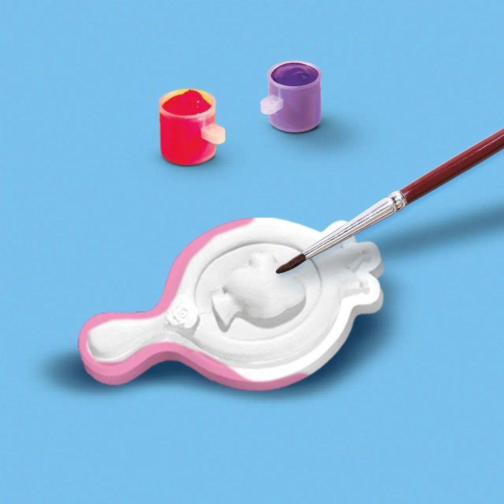 Set creativ de copii cu mulaj si pictura - 3 panze de pictat printese