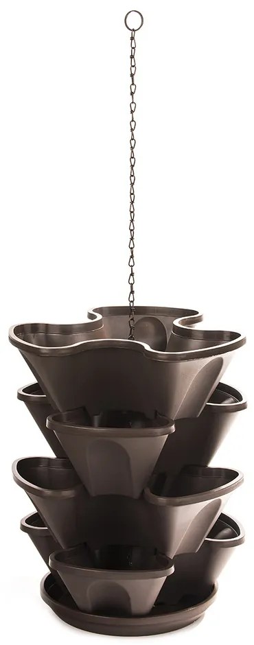 Cascadă suspendată, 4 piese, maro, 43 cm
