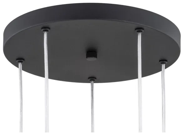 Lustră pe cablu HOLLYWOOD 5xE14/7W/230V neagră Argon 2103