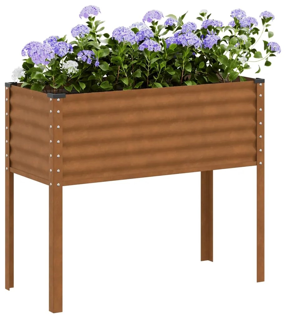 vidaXL Jardinieră de grădină, 100x45x90 cm, oțel la intemperii