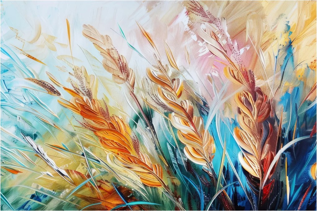 Tablou - Grâu, abstracție (90x60 cm)