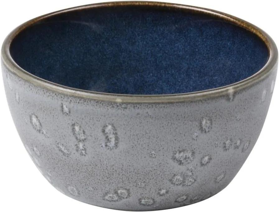 Bol din ceramică și glazură interioară albastru închis Bitz Mensa, diametru 10 cm, gri