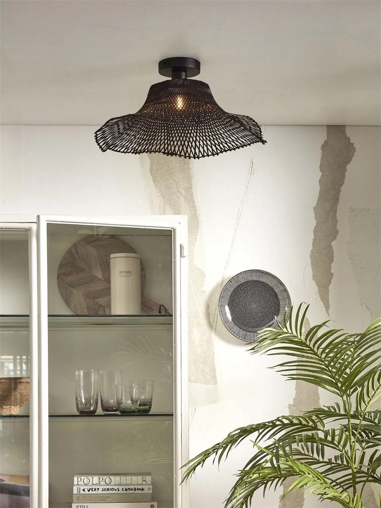 Plafoniera din bambus Ibiza S 50cm, negru