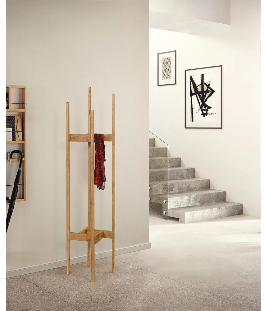 Cuier din lemn masiv de stejar Woodman Hilbert