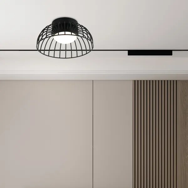 Plafonieră LED BETSY, 12 W, 230 V, Ø 25 cm, negru