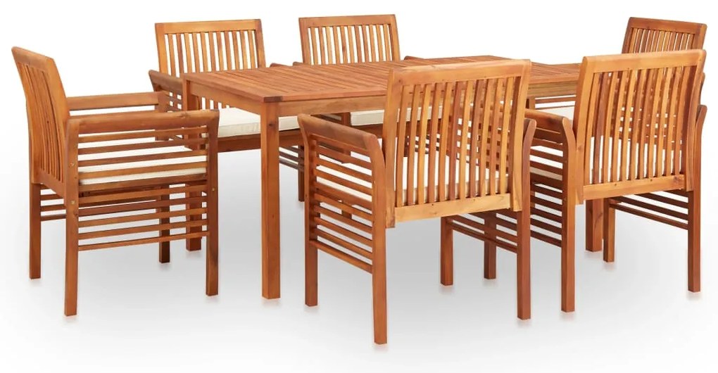 vidaXL Set mobilier de exterior cu perne 7 piese lemn masiv de acacia