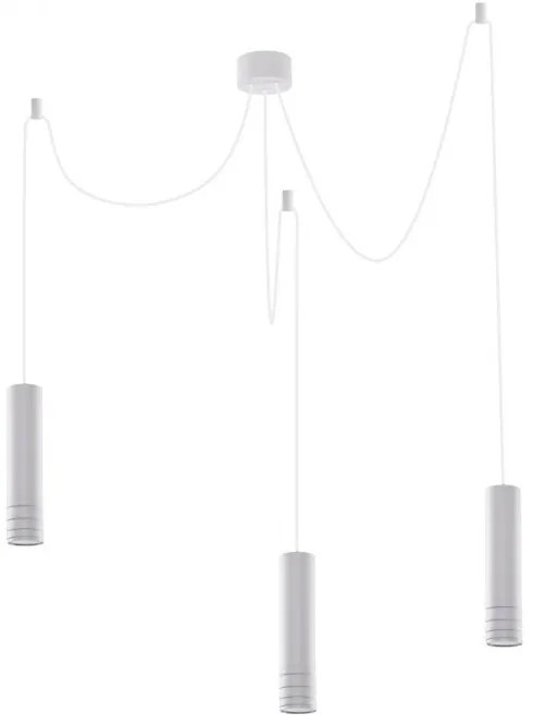 Lustra cu pendule design modern Locus 3 alba ZZ AZ3403