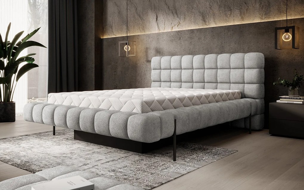 Pat lemn masiv Magentta 140/160/180x200 cm Personalizabil - Touch 100, 180x200