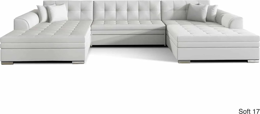 Colțar lemn masiv Formă U Extensibil Leyton 355x165cm Personalizabil
