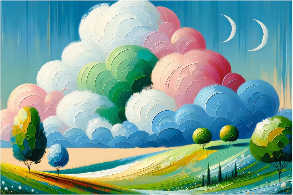 Tablou - Peisaj cu nor (90x60 cm)