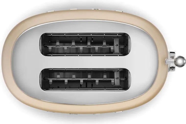 Prаjitor de pаine SMEG 50's Style TSF01CHMEU, 950 W, 2 felii, 6 trepte, Tava pentru firimituri, Cablu integrat, Otel inoxidabil, Sampanie