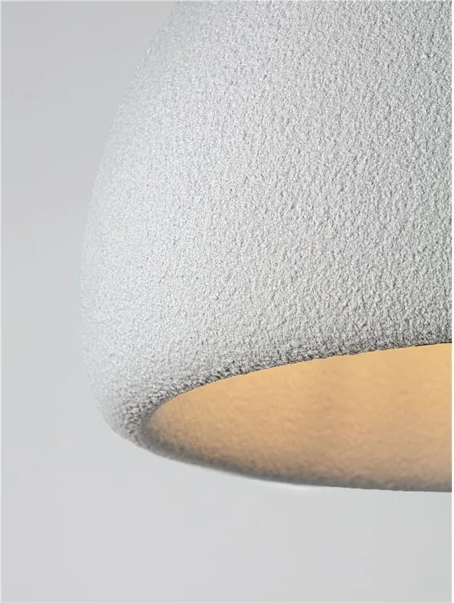 Lustra suspendata cu textura granulata Davo 50cm, gri piatra