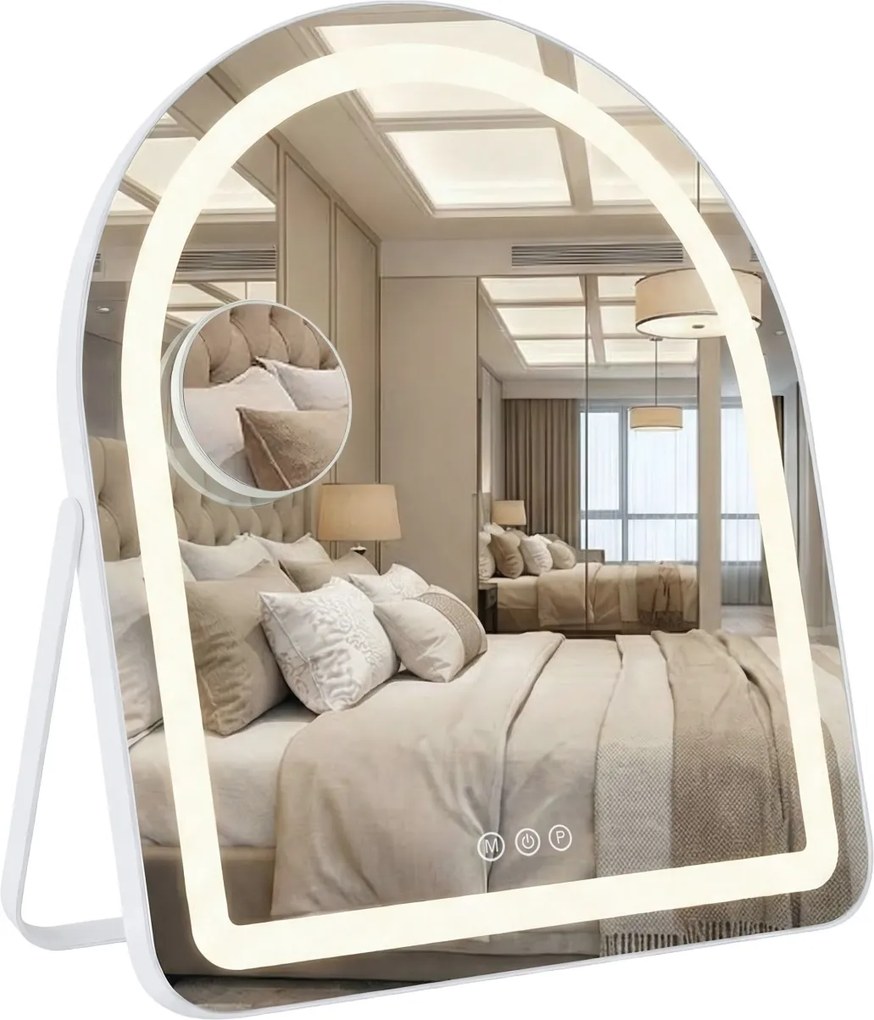 Oglindă LED GLAM White 40x45cm
